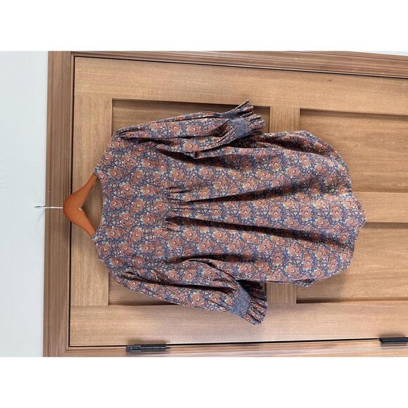 Sundance Jeanie Ruffle Floral Puff Sleeve Top Blouse Women’s size Medium Boho - Picture 6 of 12